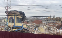 A file photo of a demolished building
