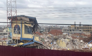 A file photo of a demolished building