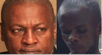 President John Dramani Mahama and Charles Antwi (R) accused gunman