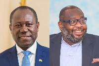 Jospeh Boahen Aidoo (L), and his executives are being investigated by Randy Abbey's administration