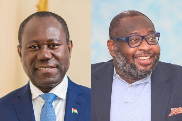 Jospeh Boahen Aidoo (L), and his executives are being investigated by Randy Abbey's administration