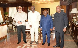 President Akufo-Addo met with the three past President to seek their views on governance