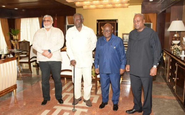President Akufo-Addo met with the three past President to seek their views on governance