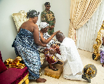 Dr Bawumia receives Asantehemaa's blessings at Manhyia Palace