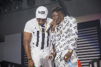 Shatta Wale with DKB on stage