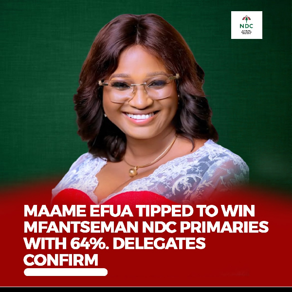 Maame Efua is the only female among 7 aspirants in all