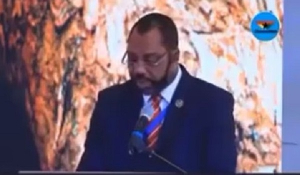 NPP running mate Dr. Matthew Opoku Prempeh (NAPO) at a UNESCO event in 2019