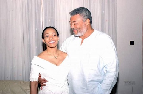 Jerry John Rawlings with daughter, Dr. Zanetor Rawlings