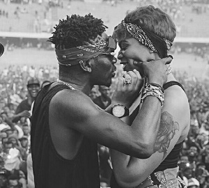 Shatta Wale and baby mama Michy