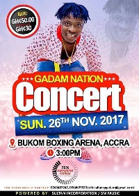 Gadam Nation Concert will be held at the Buxom Boxing Arena on November 26
