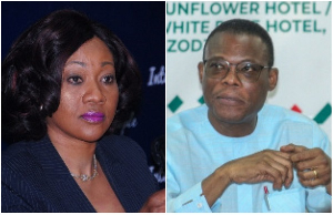 Electoral Commission boss Jean Mensa and NDC General Secretary Fifi Kwetey