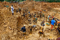 File photo of an illegal mining site in Ghana