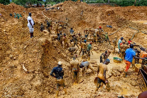 A file photo of a galamsey site