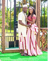 Victoria Lebene with her husband, Eugene Osafo-Nkansah (Nkonkonsa)