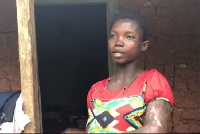 Martha Ama Appiah who has been abandoned in the forest is currently pregnant with her fourth child