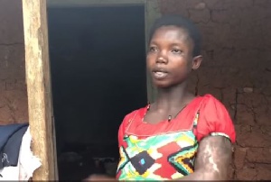 Martha Ama Appiah who has been abandoned in the forest is currently pregnant with her fourth child