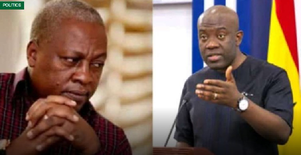 President John Mahama [L] and Kojo Oppong Nkrumah