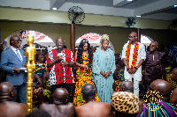 The delegation at the palace