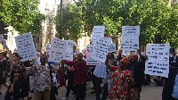 Some Ghanaians in the USA demonstrated against President Akufo-Addo at the UN General Assembly