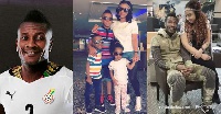 Asamoah Gyan and his ex-wife and kids