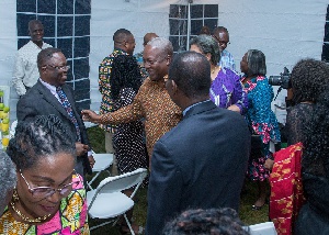 Mahama interacts with Ghanaian community in New York