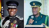 Inspector General of Police (IGP), George Dampare and Kwame Asuah Takyi, GIS