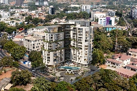 An aerial view of Manora