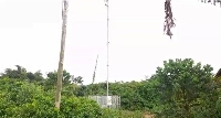 An abandoned telecommunication mast
