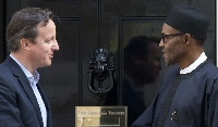 David Cameron with Muhammadu Buhari