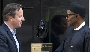 David Cameron with Muhammadu Buhari