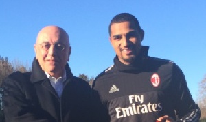CEO Adriano Galliani and Kevin Prince Boateng