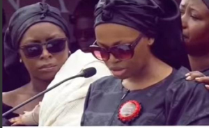 Squadron leader Peter Anala's wife paid tribute to him at his state funeral