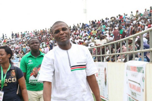 A picture of the national organizer for the NDC  Kofi Adams at a congress