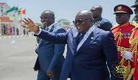 President Akuffo- Addo at the graduation parade of the GMA