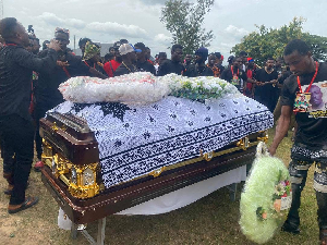 A scene from ex-Berekum Chelsea player Dominic Frimpong's fuenral