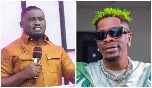 Rev Daniel Yaw Donkoh (L) prophesied that Shatta Wale was going to be shot in 2025