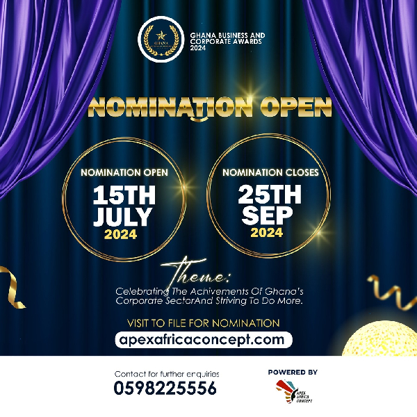 The Ghana Business and Corporate Awards 2024 has officially opened its doors for nominations