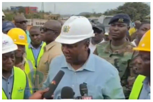 President Mahama toured the Takoradi-Agona-Nkwanta road project on December 20, 2025