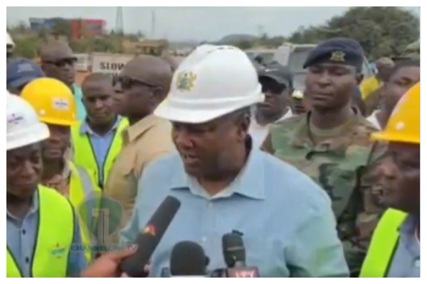 President Mahama toured the Takoradi-Agona-Nkwanta road project on December 20, 2025