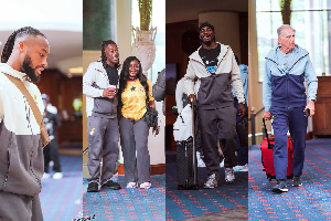 Players and the Technical Team of the Black Stars have departed for the USA