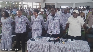 GNAT Members Standing In Solidarity During The Press Conference 