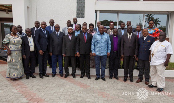 Former President John Dramani Mahama with some Congolese Religious Leaders