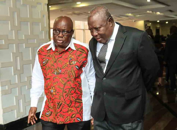 Martin Amidu (right) with President Nana Addo Dankwa Akufo-Addo