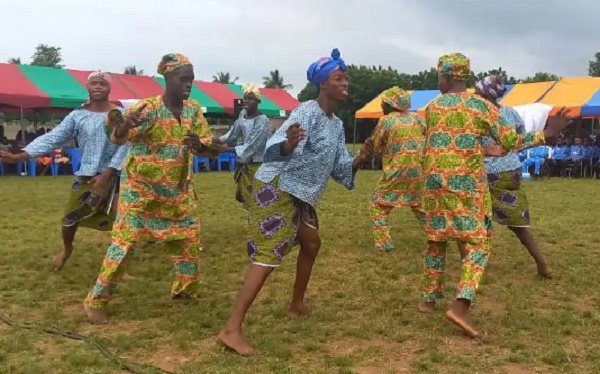 Some of the students performing cultural dance