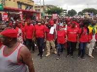 NDC chairman and other key members of the party have joined the demonstration