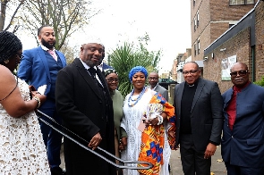 Ga Mantse, HRM King Tackie Teiko Tsuru II arrives at the St Paul the Apostle Anglican Church