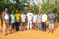 Volunteers of the foundation in a group photo some community leaders