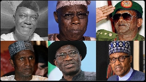 Collage some former leaders of Najeriya plus current presido Muhammadu Buahri
