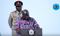 President Akufo-Addo addressing patrons at the Cyber Security summit