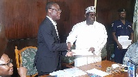 Fiifi Fiavi Kwetey hands over to Alhaji Mohammed Muniru-Limuna